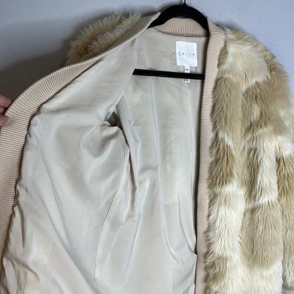 Leith Faux Fur Open Front Jacket xs/s - Picture 7 of 8